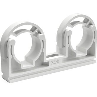Dvojpříchytka plastová s třmenem 2 x 28
