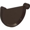 Čelo okapového žlabu RG 100 mm, hnědá, plast, Marley 075730