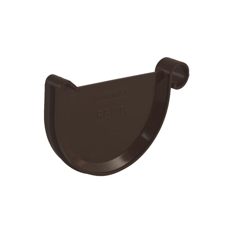Čelo okapového žlabu RG 150 mm, hnědá, plast, Marley 075761