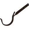 Kovový hák žlabu okapu RG 100 mm, hnědá, překroucený, poplastovaný, Marley 076454
