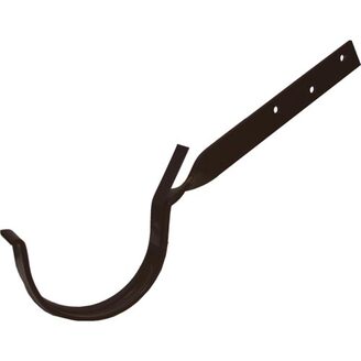 Kovový hák žlabu okapu RG 100 mm, hnědá, překroucený, poplastovaný, Marley 076454