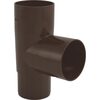 Odbočka svodu okapu 90° DN 105/53 mm, hnědá, plast, Marley 081786
