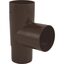 Odbočka svodu okapu 90° DN 105/53 mm, hnědá, plast, Marley 081786