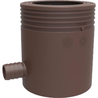 Sběrač dešťové vody okapu DN 53-75 mm, hadicové připojení 25,4 mm, hnědá, plast, Marley 079622