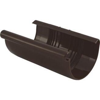Spojka žlabu okapu RG 100 mm, hnědá, plast, Marley 075631