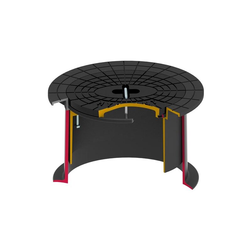 Poklop hydrantový KOMPAKTUS, HYDRANT, víko černé, třmen, HECKL