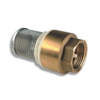 Zpětná mosazná klapka G 1 s nerezovým sítem