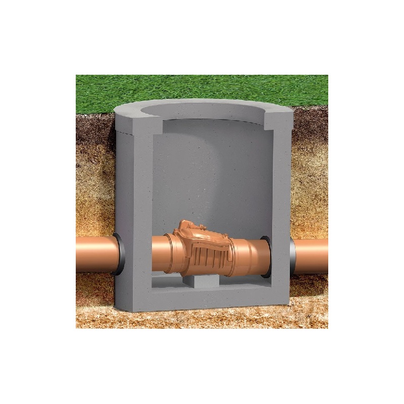 Zpětná klapka KGKLAP 160 mm, s aretací, PVC, kanalizace