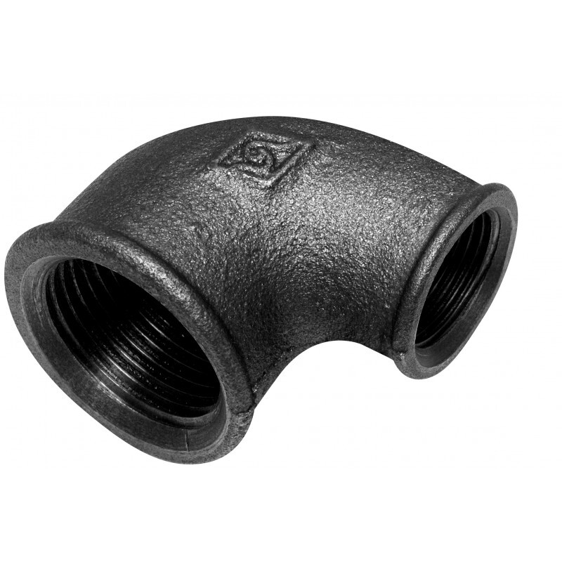 Koleno 90° red.černé 3/4× 1/2 FF