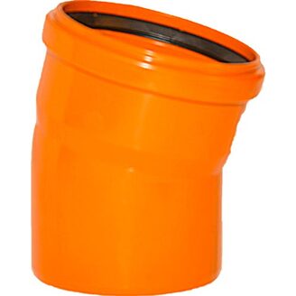 Koleno jednohrdlé KGB 15° 110 mm, PVC, kanalizace