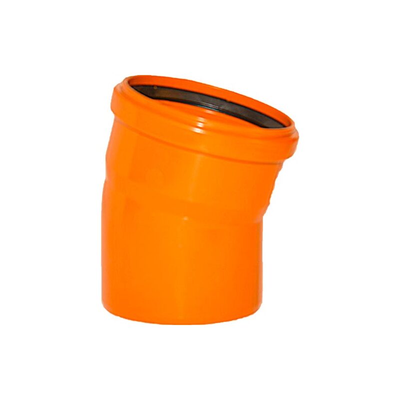 Koleno jednohrdlé KGB 15° 400 mm, PVC, kanalizace