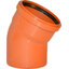 Koleno jednohrdlé KGB 30° 110 mm, PVC, kanalizace