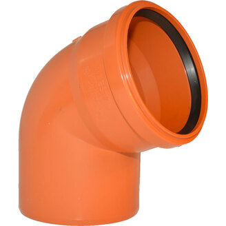 Koleno jednohrdlé KGB 67° 110 mm, PVC, kanalizace