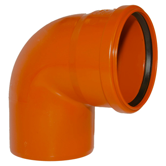 Koleno jednohrdlé KGB 87° 110 mm, PVC, kanalizace