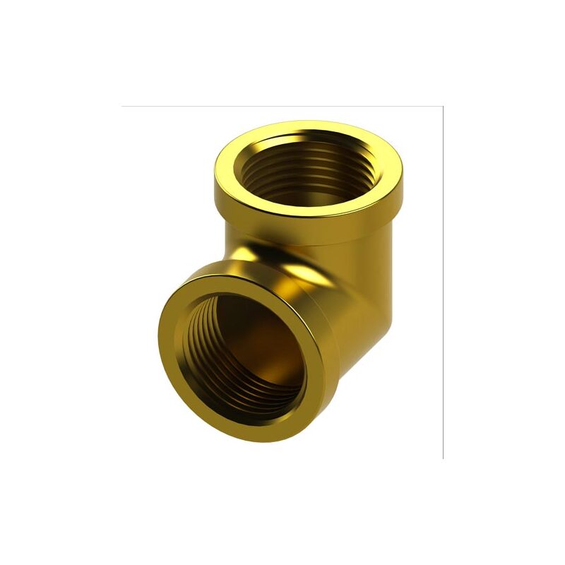 Mosazné koleno 90° FF R 2, HECKL