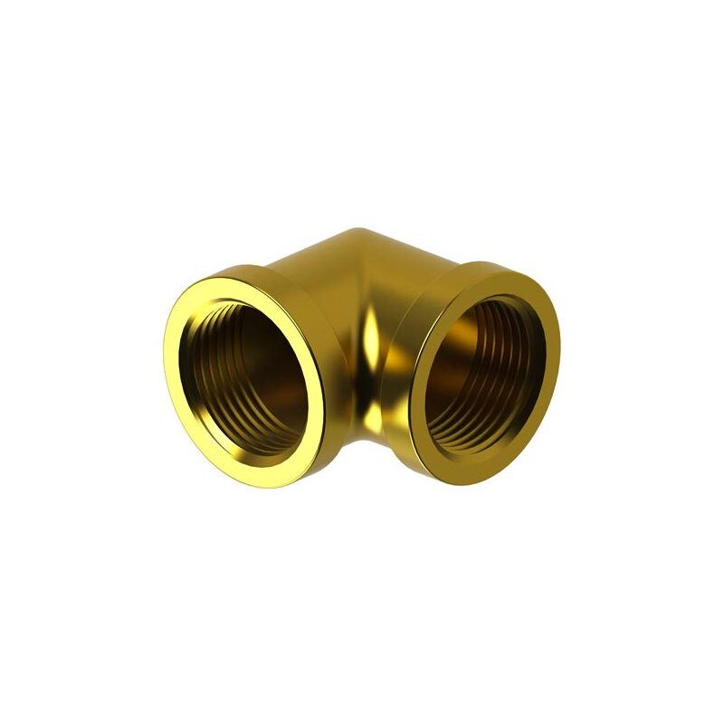 Mosazné koleno 90° FF R 2, HECKL