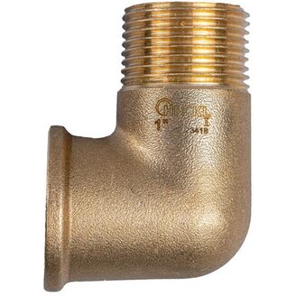 Mosazné koleno 90° MF R 1/2, HECKL