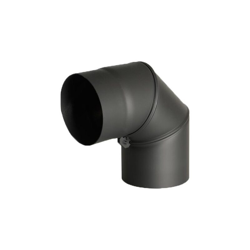 Ocelové koleno 0-90° kouřovodu 160 mm, přenastavitelné, tloušťka 1,5 mm