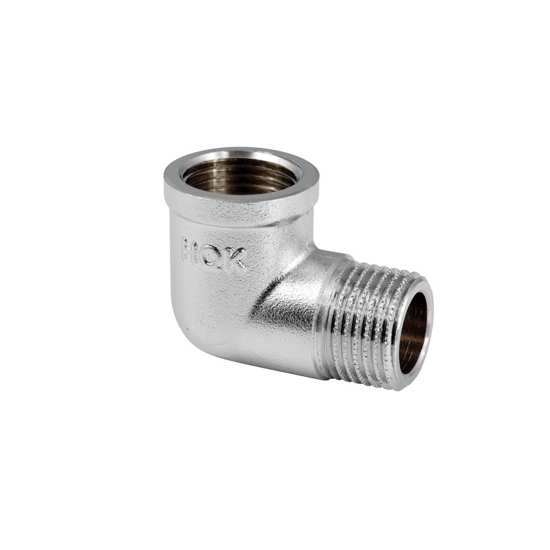 Koleno 90° chromované G 3/8 MF