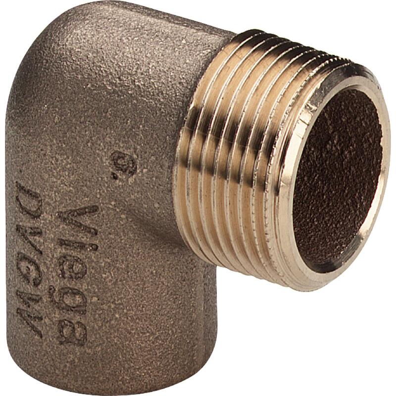 Pájecí koleno 90° CU 4092G d 15 x 1/2, vnější závit, Viega 100568, model 94092G