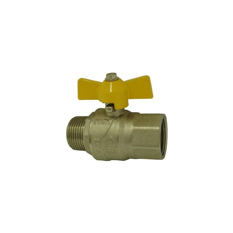 Kohout kulový MF 1/2, přímý, motýl, plyn