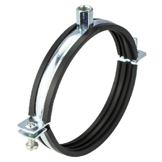 Dvoušroubová objímka MASIV 108 - 118 mm, M12 / M16 / 1/2, s tlumící vložkou, pozinkovaná
