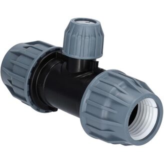 Plastový svěrný redukovaný T-kus PP-S d 20 x 25 x 25 mm