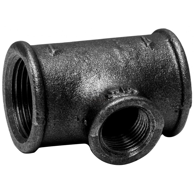 T-kus redukovaný černý  2×6/4FF