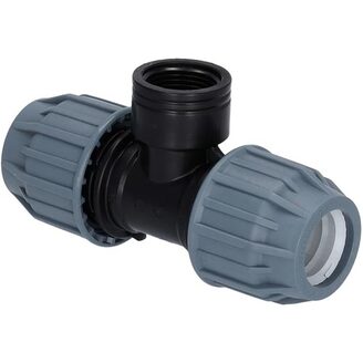 Plastový svěrný T-kus PP-S d 110 x 4 x 110, s vnitřním závitem