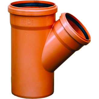 Odbočka Quantum KGEA 45° 160/160 mm, PVC, kanalizace, SDR34, Pipelife 3295124201