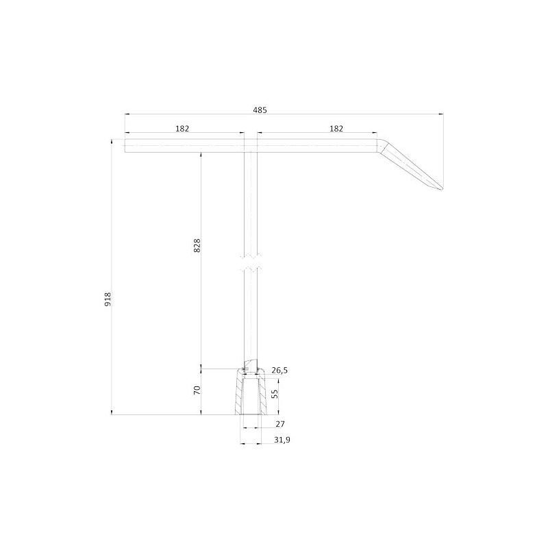 Ovládací klíč pro podzemní hydranty a šoupátka KLH, HECKL