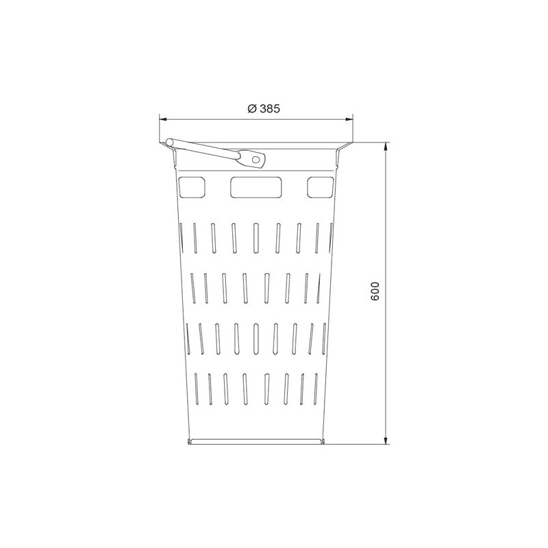 Kalový koš pro uliční vpusť vysoký A4 pozink