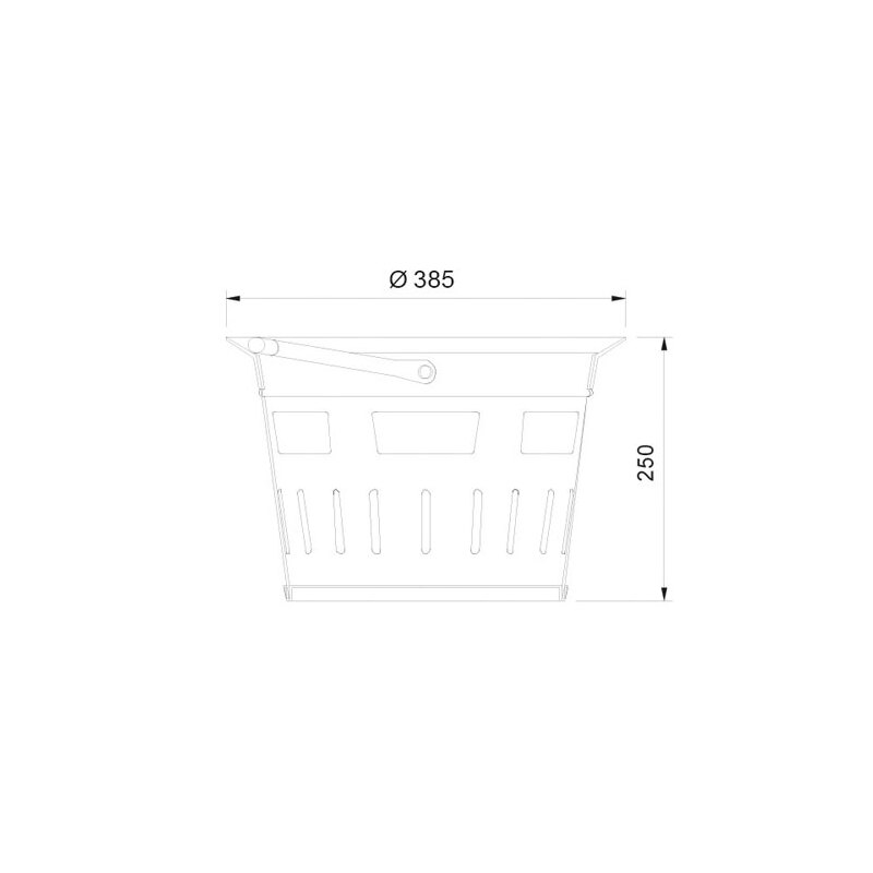 Kalový koš pro uliční vpusť nízký B1 pozink