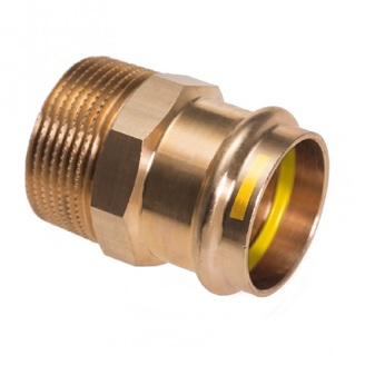 Lisovací přechodka CU 4243G d 15 × 1/2, vnější závit, pro plyn