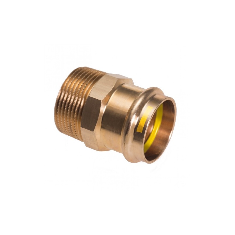 Lisovací přechodka CU 4243G d 15 × 3/4, vnější závit, pro plyn