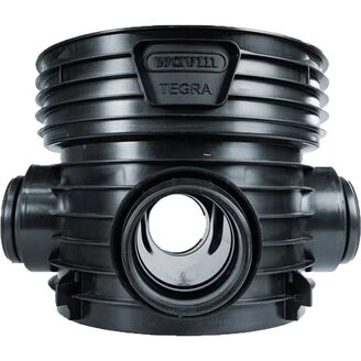 Šachtové dno sběrné TEGRA 600 LC 600/160, KG, 3 vtoky - 1 výtok, typ X 90°, Wavin RF160010W