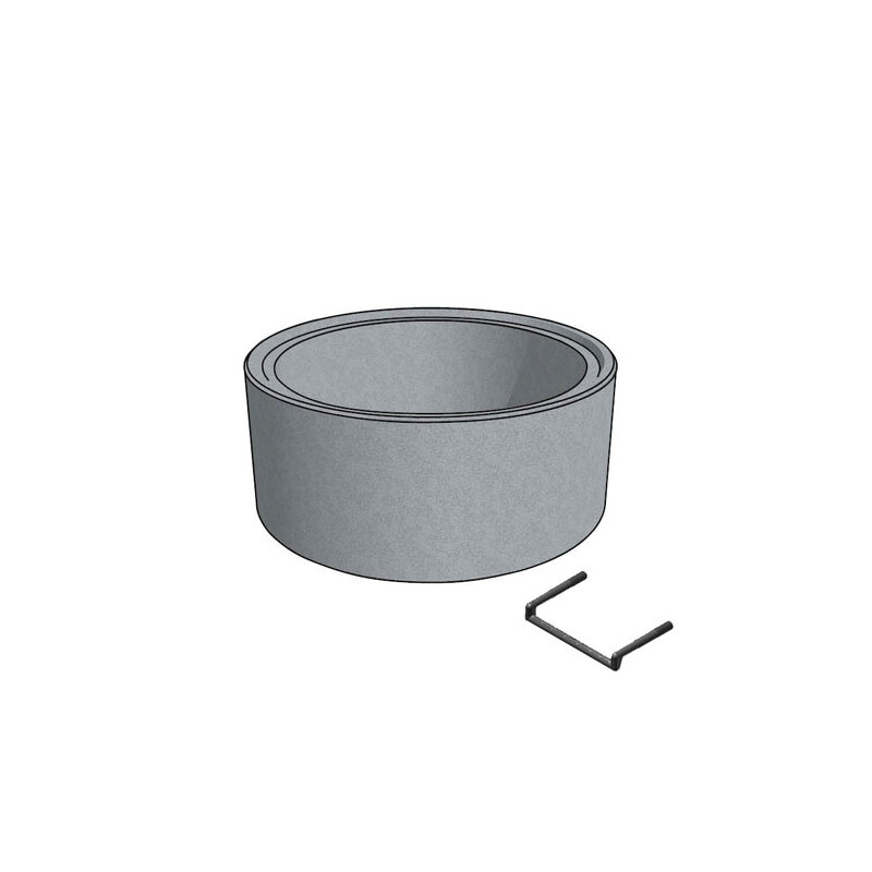 Šachtová skruž TBS-Q DN 800 x 250 x 90 mm, oplastované stupadla