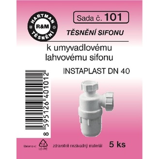 Sada těsnění k sifonům, DN 40, Instaplast, 5 ks, č. 101, HARTMAN