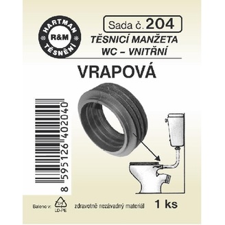 Sada těsnění, manžeta VRAPOVÁ II., 42 x 58 x 24, pryž, 1 ks č. 204, HARTMAN