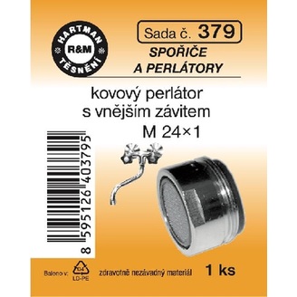 Perlátor vnější závit, M 24 x 1, chrom, 1 ks č. 379, HARTMAN