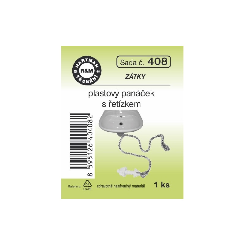 Sada těsnění, zátka s řetízkem, 1 ks č. 408, HARTMAN