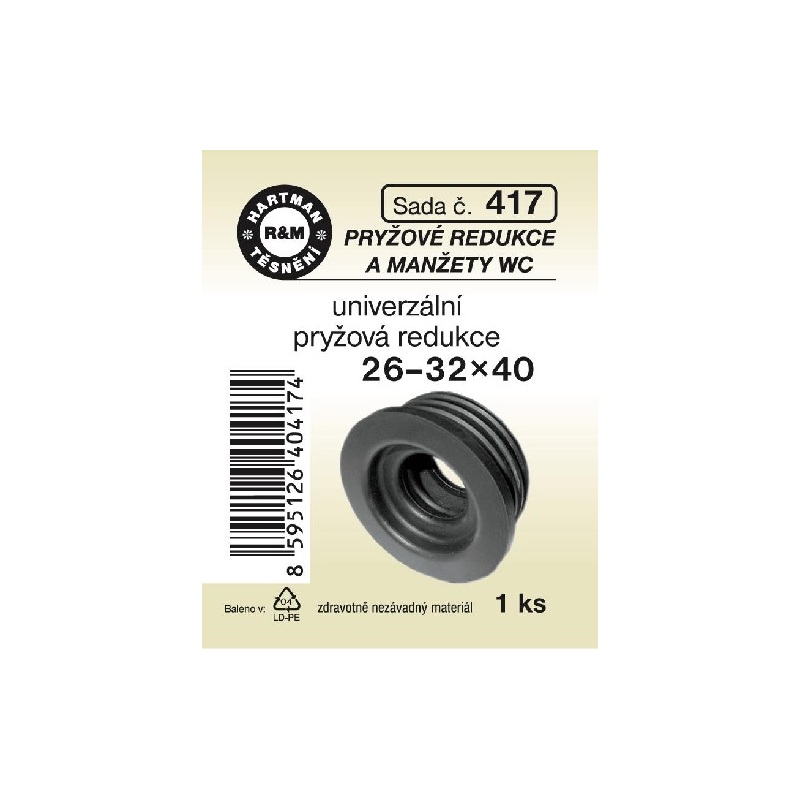 Sada těsnění, univerzální redukce, 26-32 x 40, 1 ks č. 417, HARTMAN