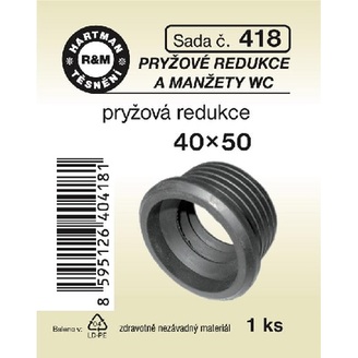 Sada těsnění, pryžová redukce, 40 x 50, 1 ks č. 418, HARTMAN