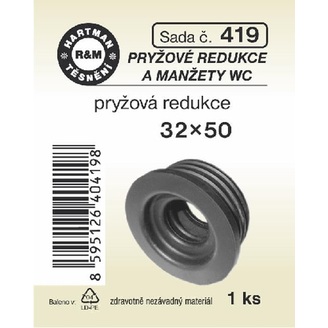 Sada těsnění, pryžová redukce, 32 x 50, 1 ks č. 419, HARTMAN