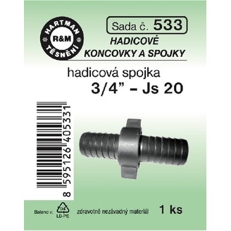 Sada těsnění, hadicová spojka, 3/4, JS 20, 1 ks, č. 533, HARTMAN