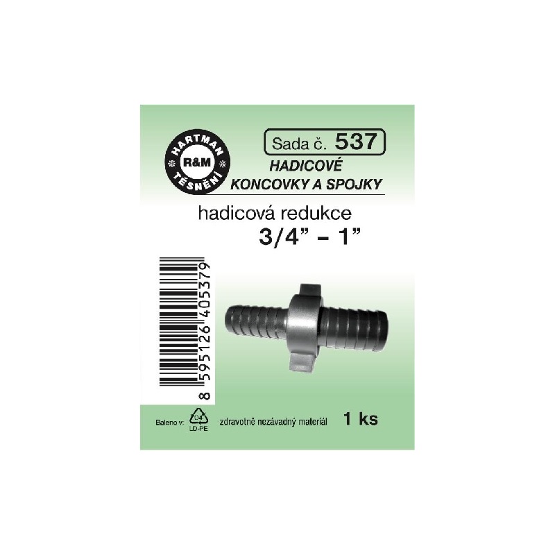 Sada těsnění, hadicová redukce, 3/4 - 1, 1 ks, č. 537, HARTMAN