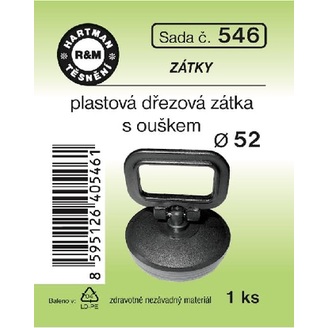 Sada těsnění, dřezová zátka s ouškem, průměr 52, 1 ks č. 546, HARTMAN