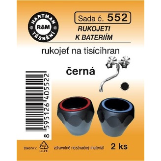 Rukojeť na tisícihran, 1/2, černá, 2 ks č. 552, HARTMAN