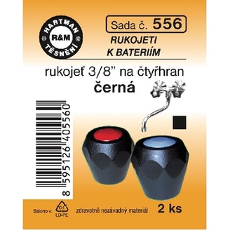 Rukojeť na čtyřhran, 3/8“, černá, 2 ks č. 556, HARTMAN