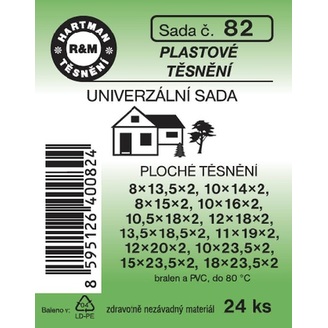 Sada těsnění univerzální sada, ploché těsnění, 24 ks, č. 82, HARTMAN